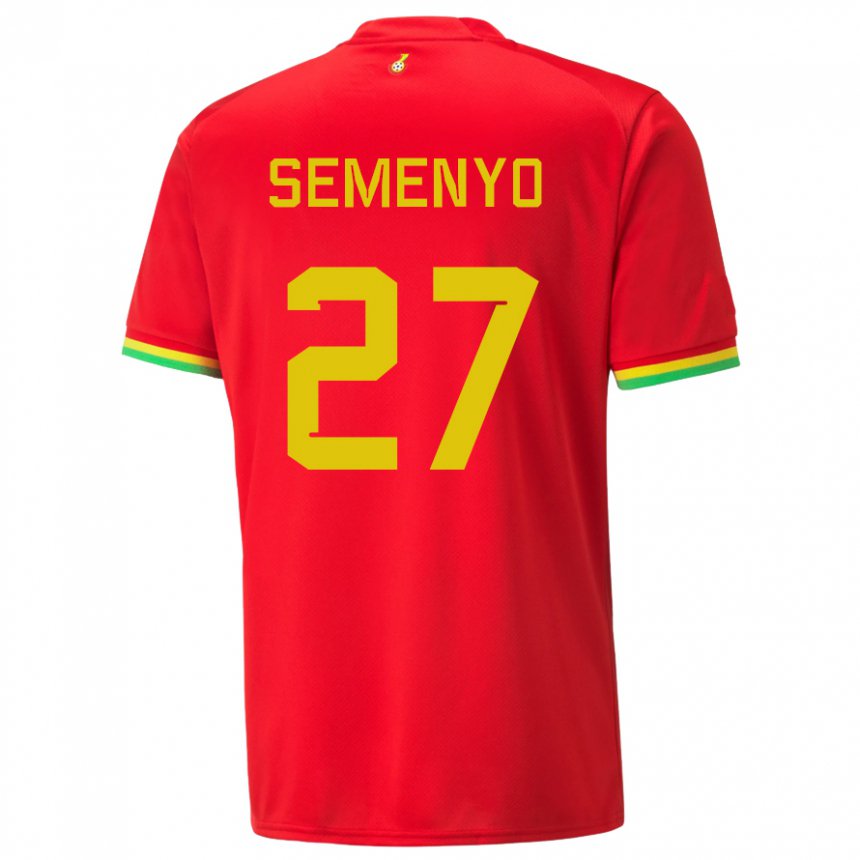 Uomo Maglia Ghana Antoine Semenyo #27 Rosso Kit Gara Away 22-24 Maglietta