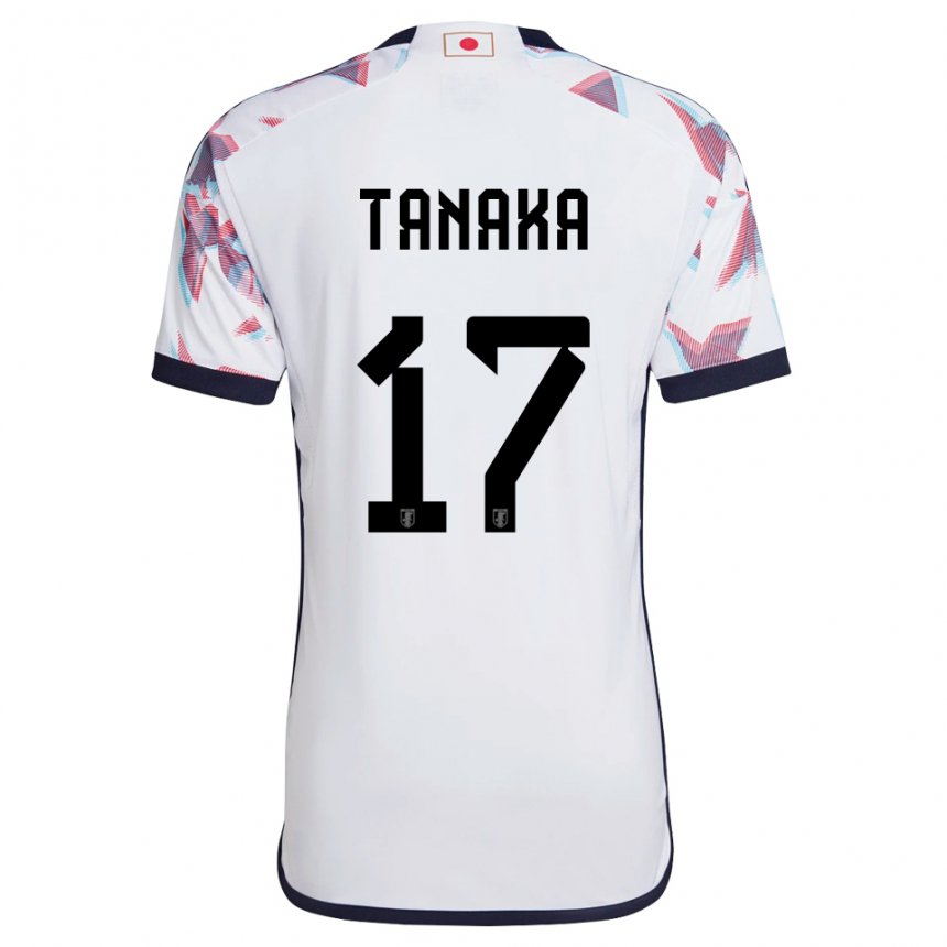 Uomo Maglia Giappone Ao Tanaka #17 Bianco Kit Gara Away 22-24 Maglietta