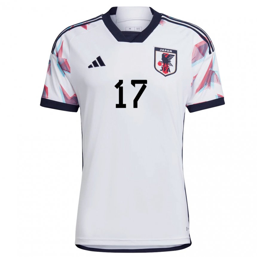 Uomo Maglia Giappone Ao Tanaka #17 Bianco Kit Gara Away 22-24 Maglietta