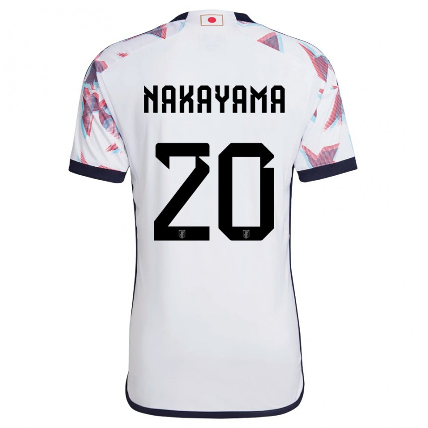 Uomo Maglia Giappone Yuta Nakayama #20 Bianco Kit Gara Away 22-24 Maglietta