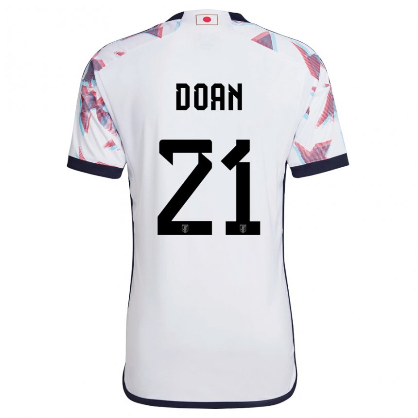 Uomo Maglia Giappone Ritsu Doan #21 Bianco Kit Gara Away 22-24 Maglietta