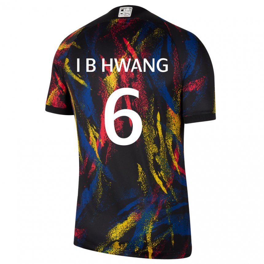 Uomo Maglia Corea Del Sud In-beom Hwang #6 Multicolore Kit Gara Away 22-24 Maglietta