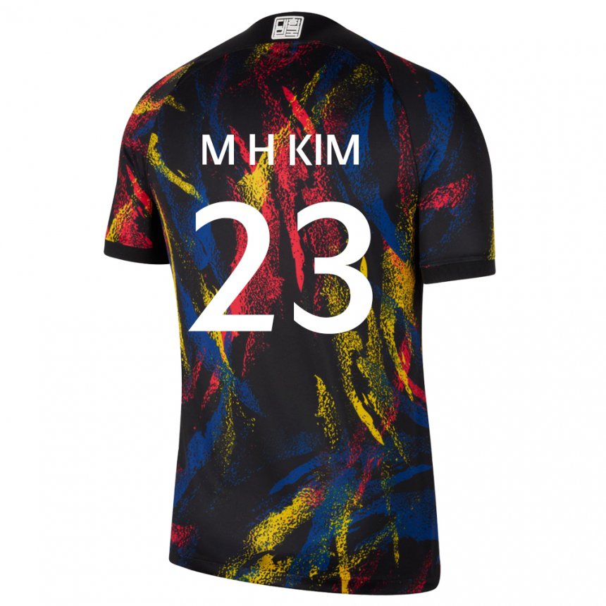 Uomo Maglia Corea Del Sud Moon-hwan Kim #23 Multicolore Kit Gara Away 22-24 Maglietta