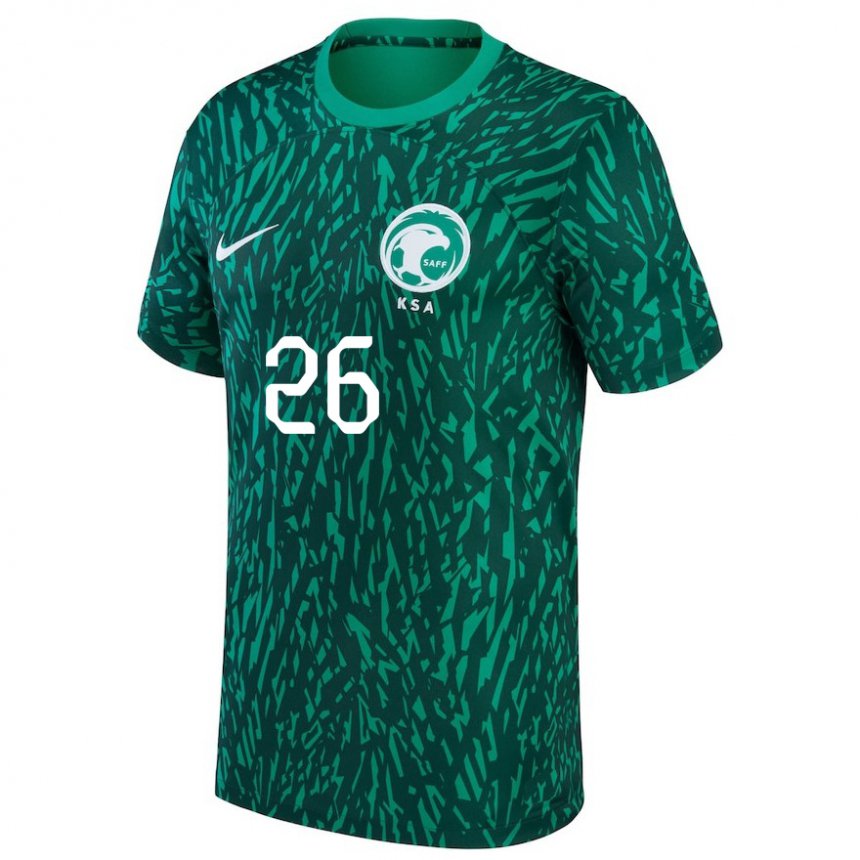 Uomo Maglia Arabia Saudita Riyadh Sharahili #26 Verde Scuro Kit Gara Away 22-24 Maglietta