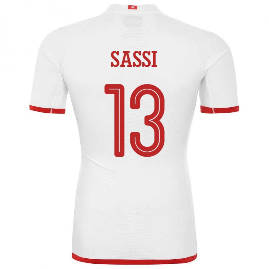 Uomo Maglia Tunisia Ferjani Sassi #13 Bianco Kit Gara Away 22-24 Maglietta