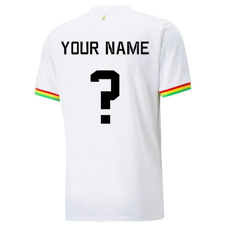 Donna Maglia Ghana Il Tuo Nome #0 Bianco Kit Gara Home 22-24 Maglietta