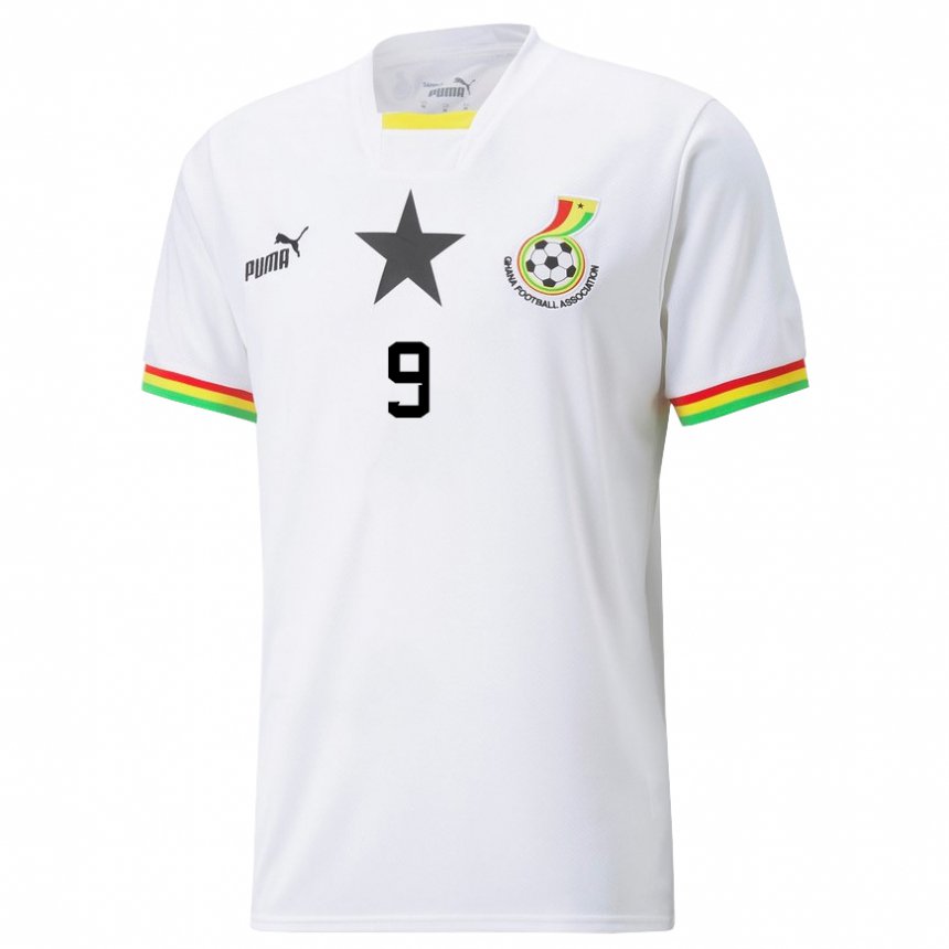 Donna Maglia Ghana Jordan Ayew #9 Bianco Kit Gara Home 22-24 Maglietta