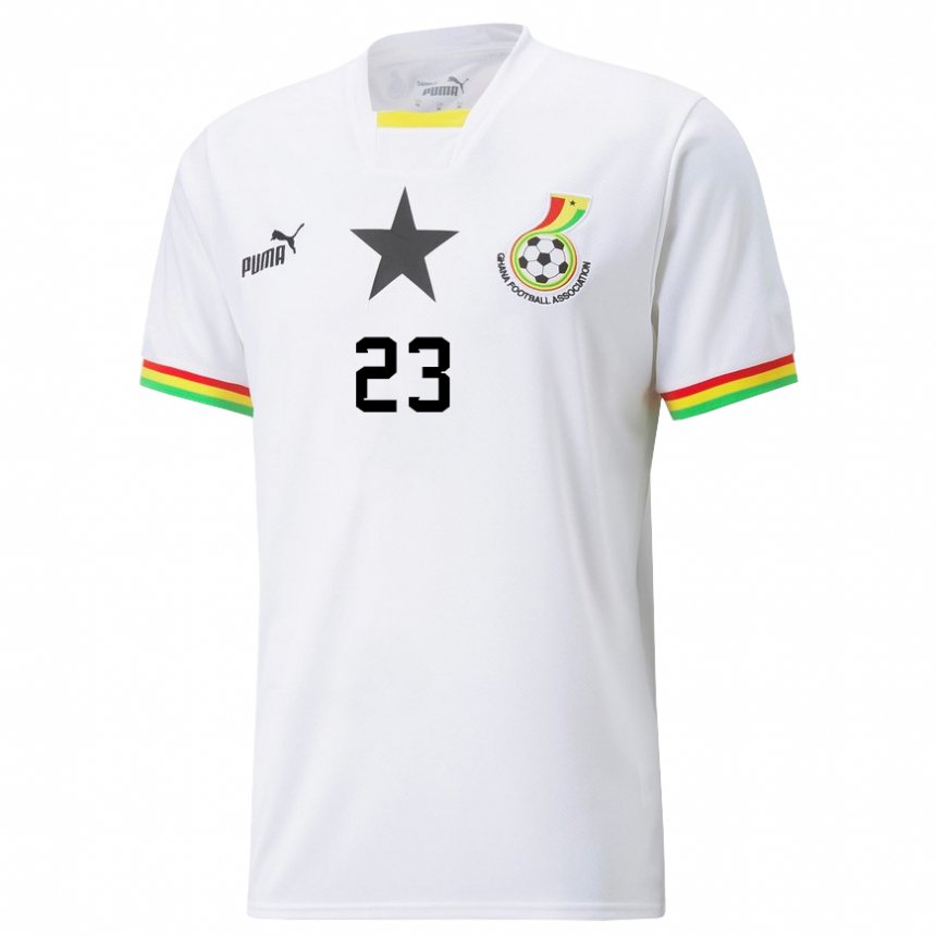 Donna Maglia Ghana Alexander Djiku #23 Bianco Kit Gara Home 22-24 Maglietta