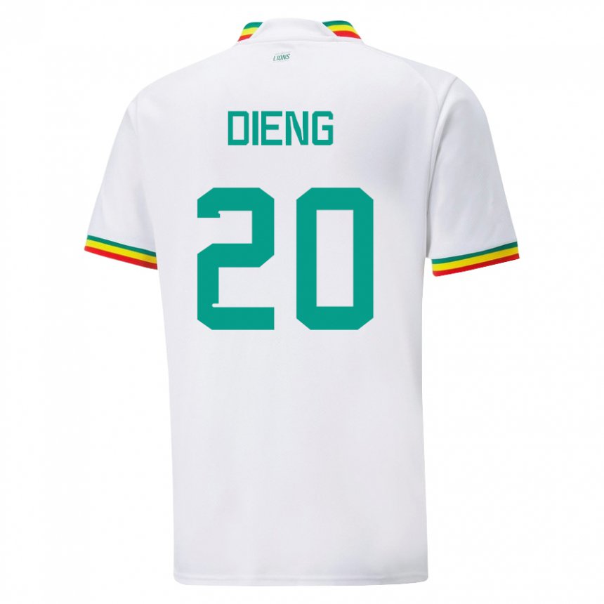 Donna Maglia Senegal Bamba Dieng #20 Bianco Kit Gara Home 22-24 Maglietta