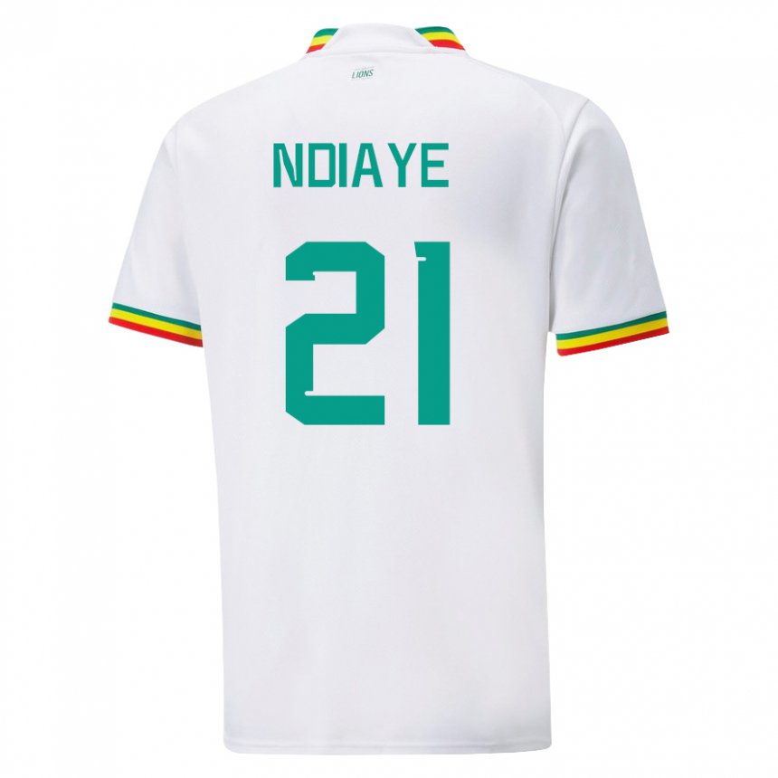 Donna Maglia Senegal Iliman Ndiaye #21 Bianco Kit Gara Home 22-24 Maglietta