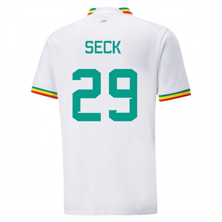 Donna Maglia Senegal Demba Seck #29 Bianco Kit Gara Home 22-24 Maglietta