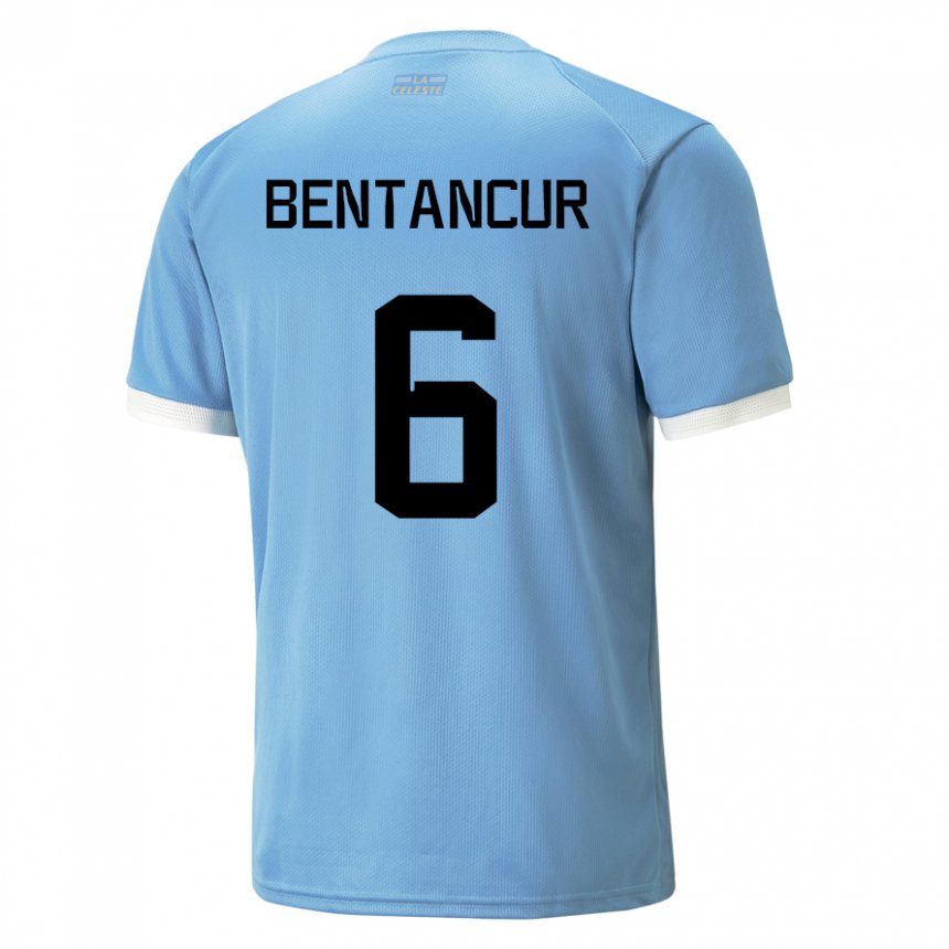 Donna Maglia Uruguay Rodrigo Bentancur #6 Blu Kit Gara Home 22-24 Maglietta