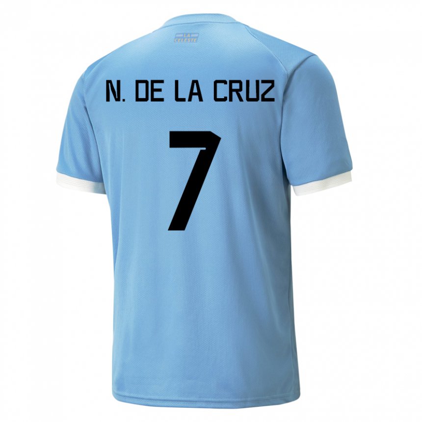 Donna Maglia Uruguay Nicolas De La Cruz #7 Blu Kit Gara Home 22-24 Maglietta