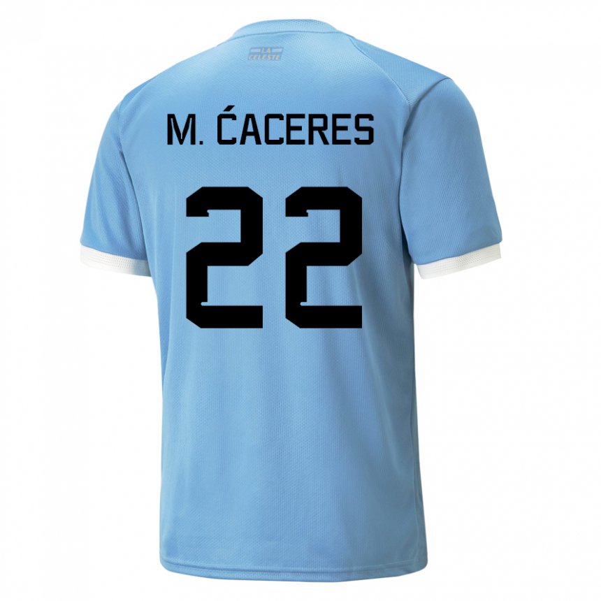 Donna Maglia Uruguay Martin Caceres #22 Blu Kit Gara Home 22-24 Maglietta