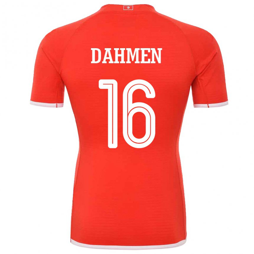 Donna Maglia Tunisia Aymen Dahmen #16 Rosso Kit Gara Home 22-24 Maglietta