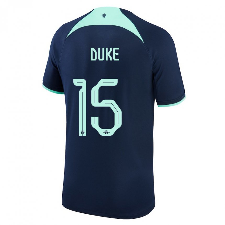 Donna Maglia Australia Mitchell Duke #15 Blu Scuro Kit Gara Away 22-24 Maglietta