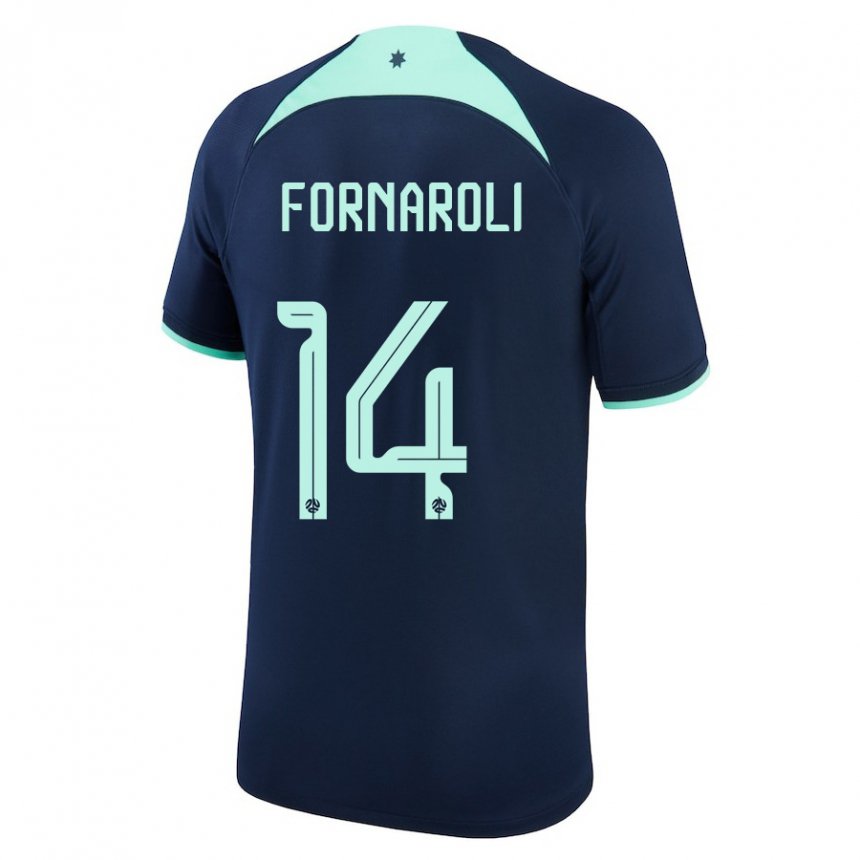 Donna Maglia Australia Bruno Fornaroli #14 Blu Scuro Kit Gara Away 22-24 Maglietta