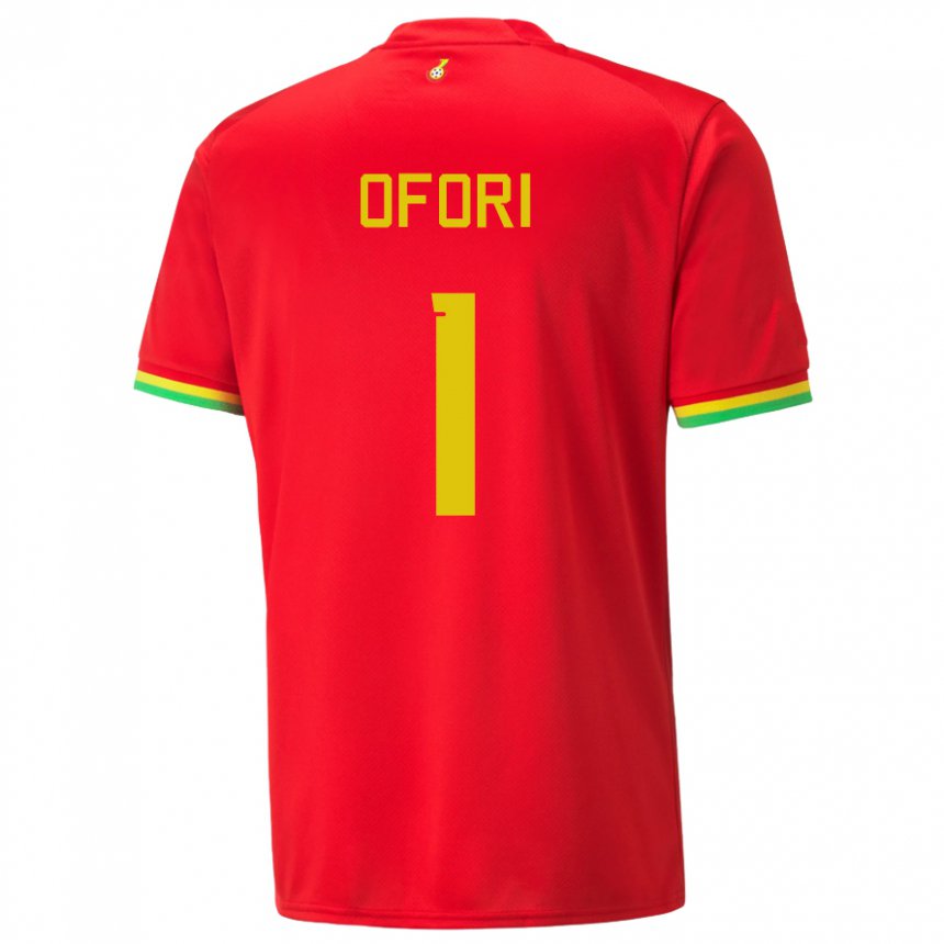 Donna Maglia Ghana Richard Ofori #1 Rosso Kit Gara Away 22-24 Maglietta