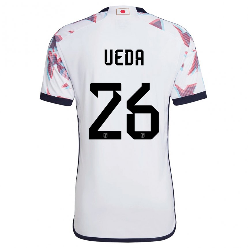 Donna Maglia Giappone Ayase Ueda #26 Bianco Kit Gara Away 22-24 Maglietta