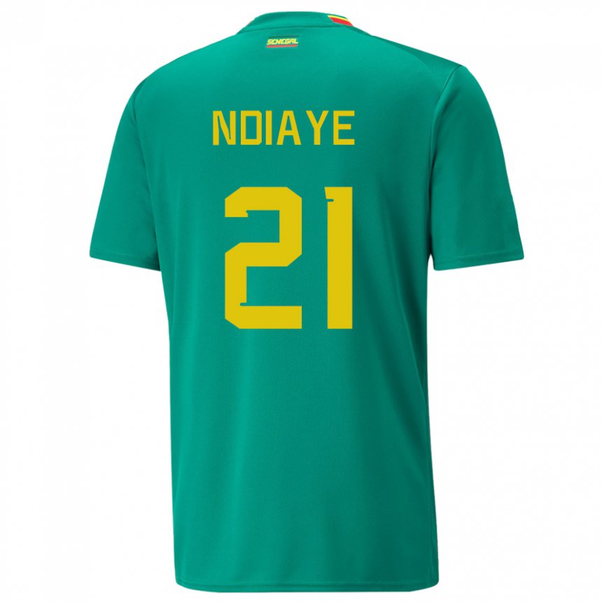 Donna Maglia Senegal Iliman Ndiaye #21 Verde Kit Gara Away 22-24 Maglietta