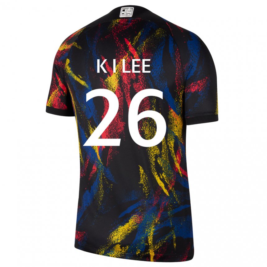 Donna Maglia Corea Del Sud Kang-in Lee #26 Multicolore Kit Gara Away 22-24 Maglietta