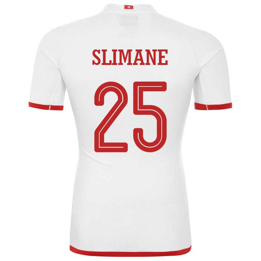 Donna Maglia Tunisia Anis Ben Slimane #25 Bianco Kit Gara Away 22-24 Maglietta