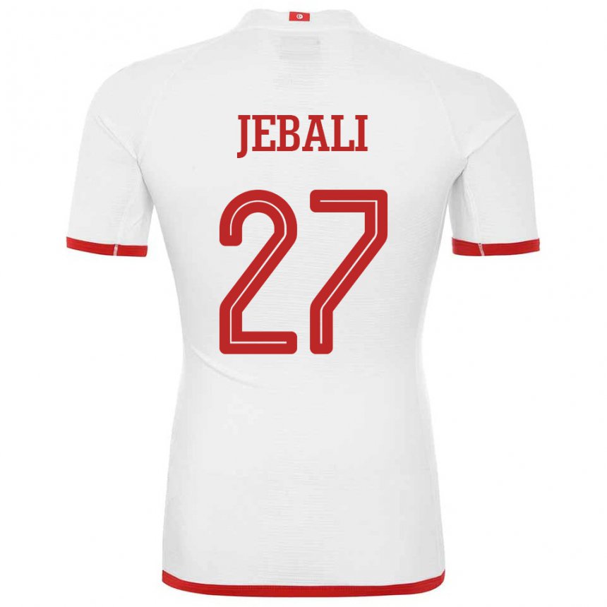 Donna Maglia Tunisia Issam Jebali #27 Bianco Kit Gara Away 22-24 Maglietta