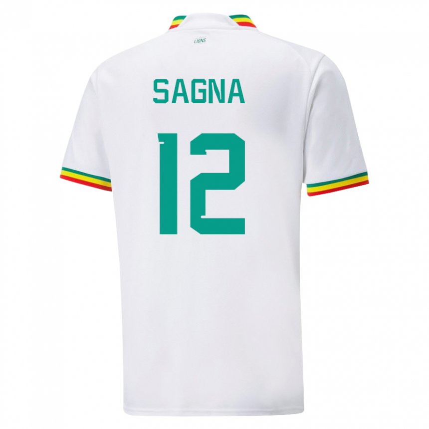 Bambino Maglia Senegal Safietou Sagna #12 Bianco Kit Gara Home 22-24 Maglietta