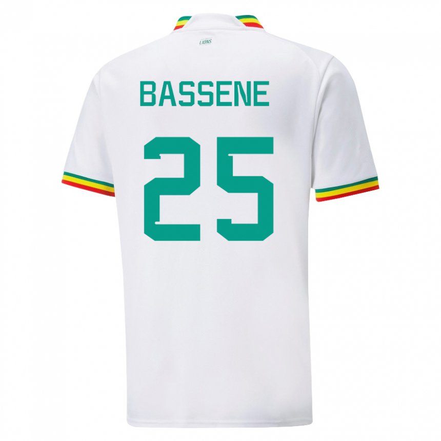 Bambino Maglia Senegal Pascaline Bassene #25 Bianco Kit Gara Home 22-24 Maglietta