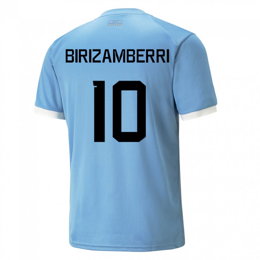 Bambino Maglia Uruguay Carolina Birizamberri #10 Blu Kit Gara Home 22-24 Maglietta