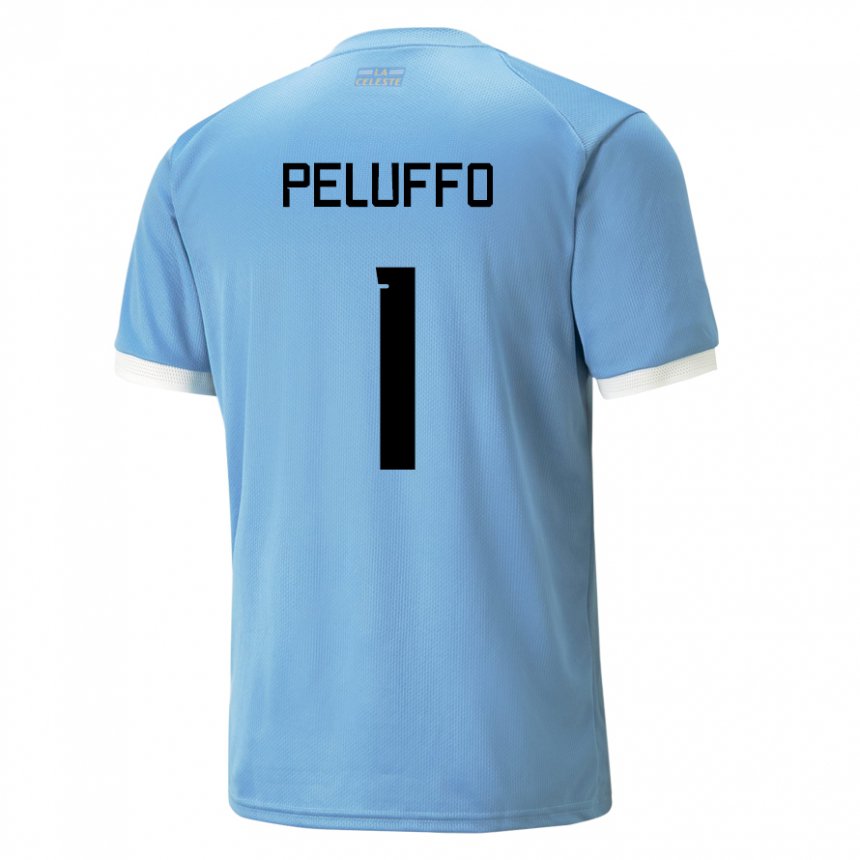 Bambino Maglia Uruguay Daniel Peluffo #1 Blu Kit Gara Home 22-24 Maglietta