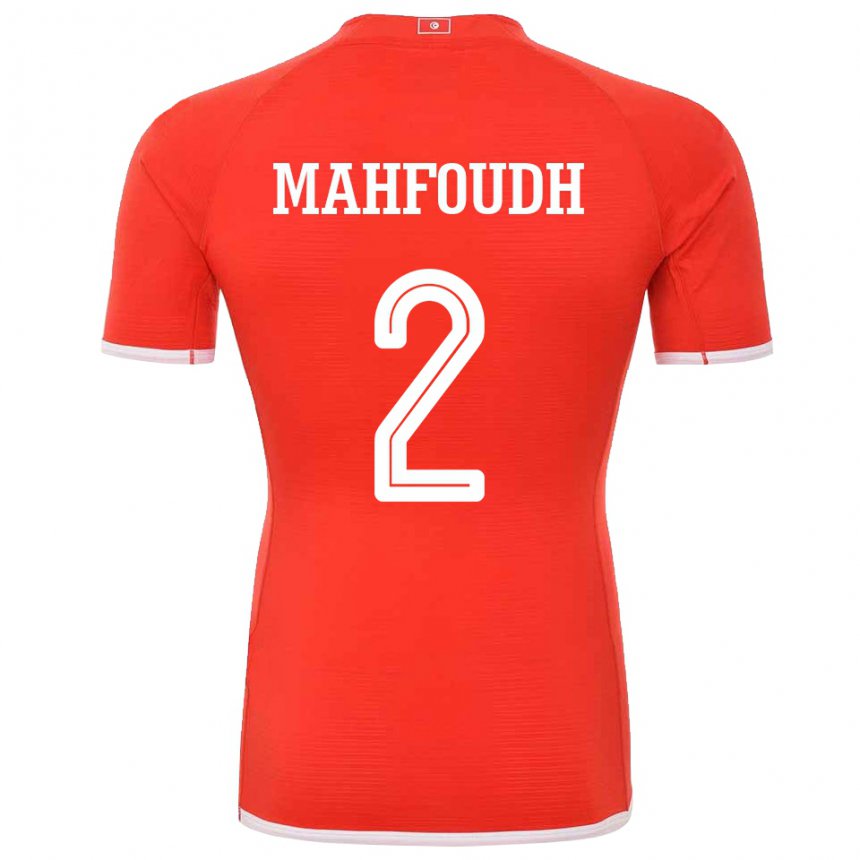 Bambino Maglia Tunisia Dhikra Mahfoudh #2 Rosso Kit Gara Home 22-24 Maglietta