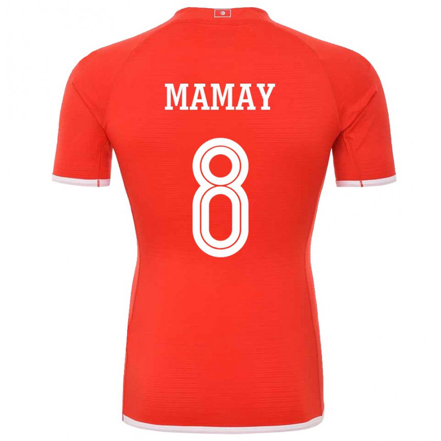 Bambino Maglia Tunisia Sabrine Mamay #8 Rosso Kit Gara Home 22-24 Maglietta