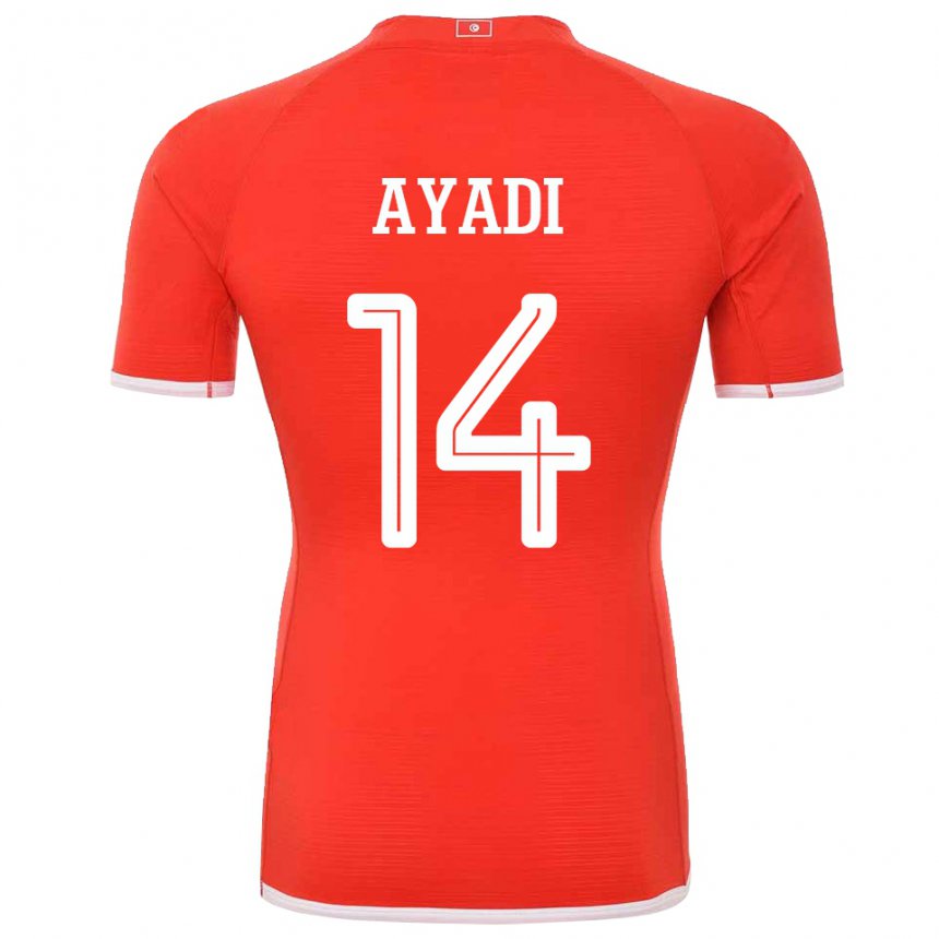 Bambino Maglia Tunisia Ghada Ayadi #14 Rosso Kit Gara Home 22-24 Maglietta