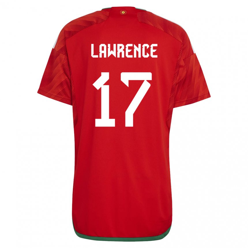 Bambino Maglia Galles Nadia Lawrence #17 Rosso Kit Gara Home 22-24 Maglietta