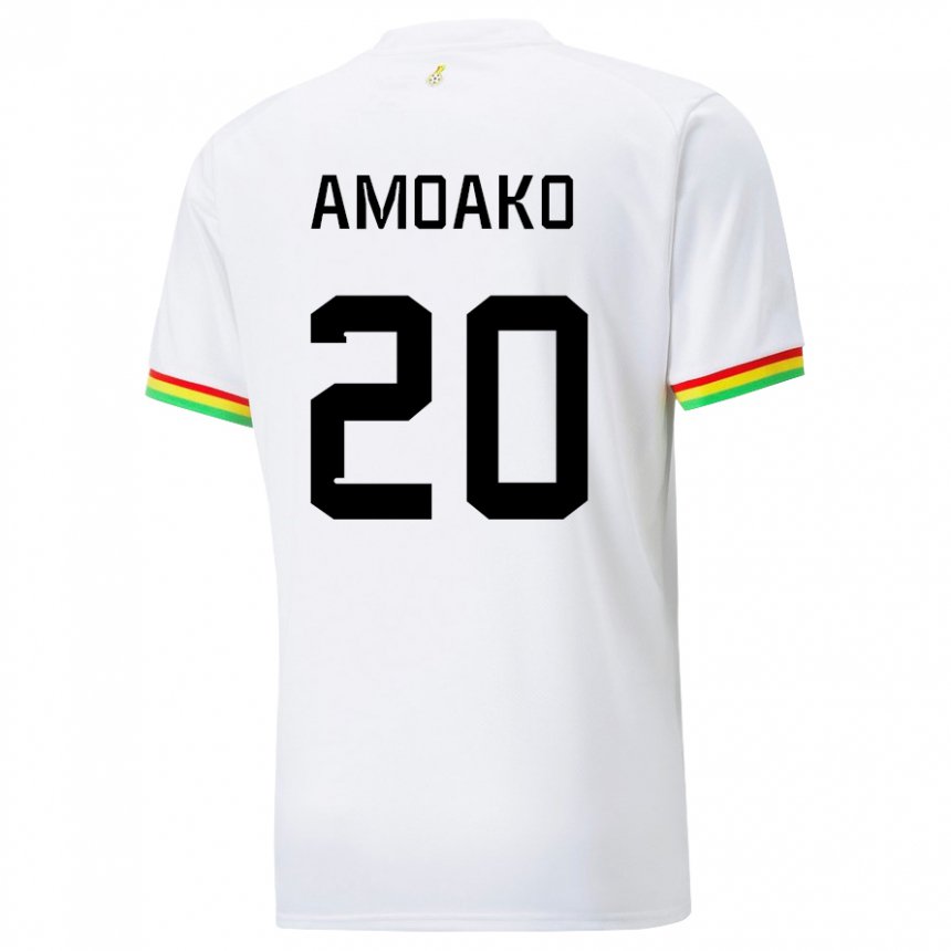 Bambino Maglia Ghana Linda Amoako #20 Bianco Kit Gara Home 22-24 Maglietta