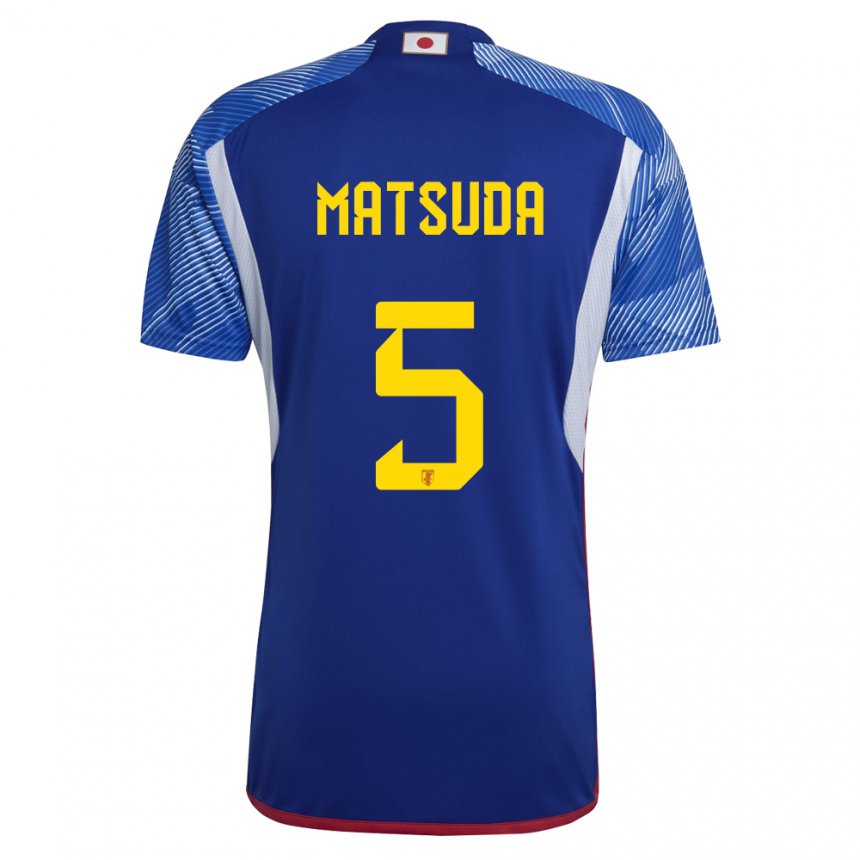 Bambino Maglia Giappone Hayate Matsuda #5 Blu Reale Kit Gara Home 22-24 Maglietta