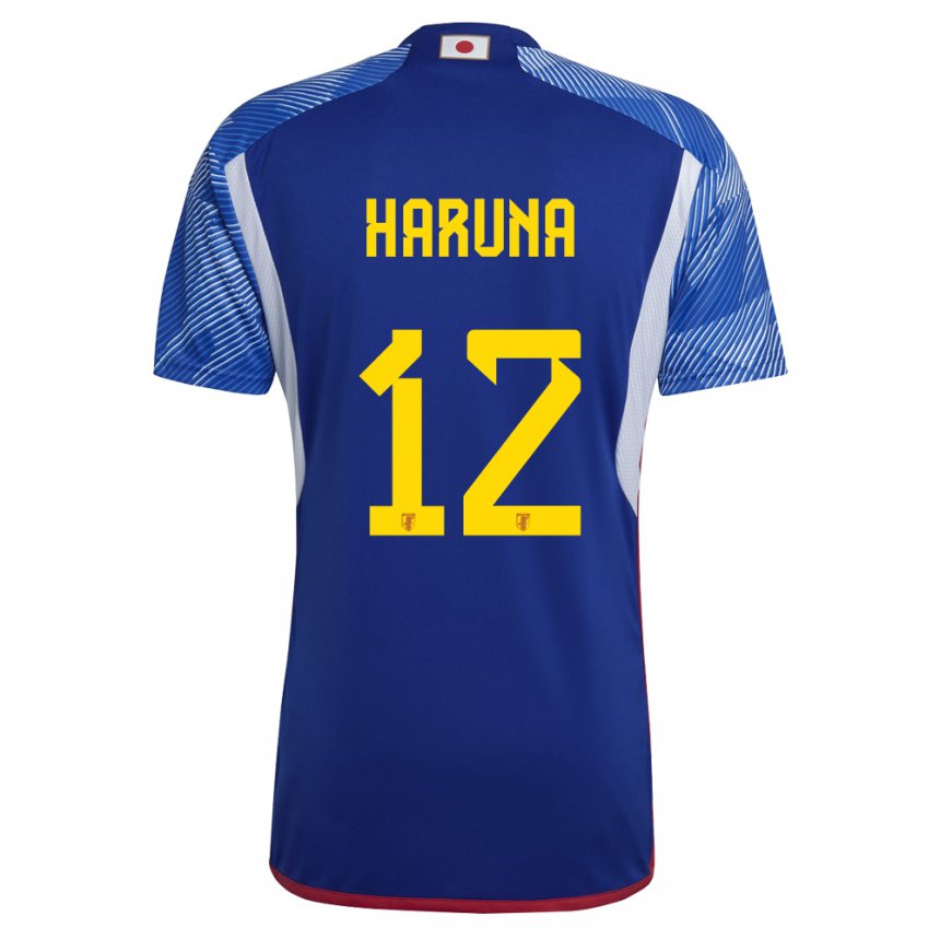 Bambino Maglia Giappone Ryusei Haruna #12 Blu Reale Kit Gara Home 22-24 Maglietta