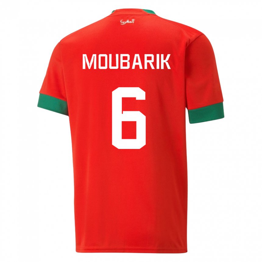 Bambino Maglia Marocco El Mehdi Moubarik #6 Rosso Kit Gara Home 22-24 Maglietta