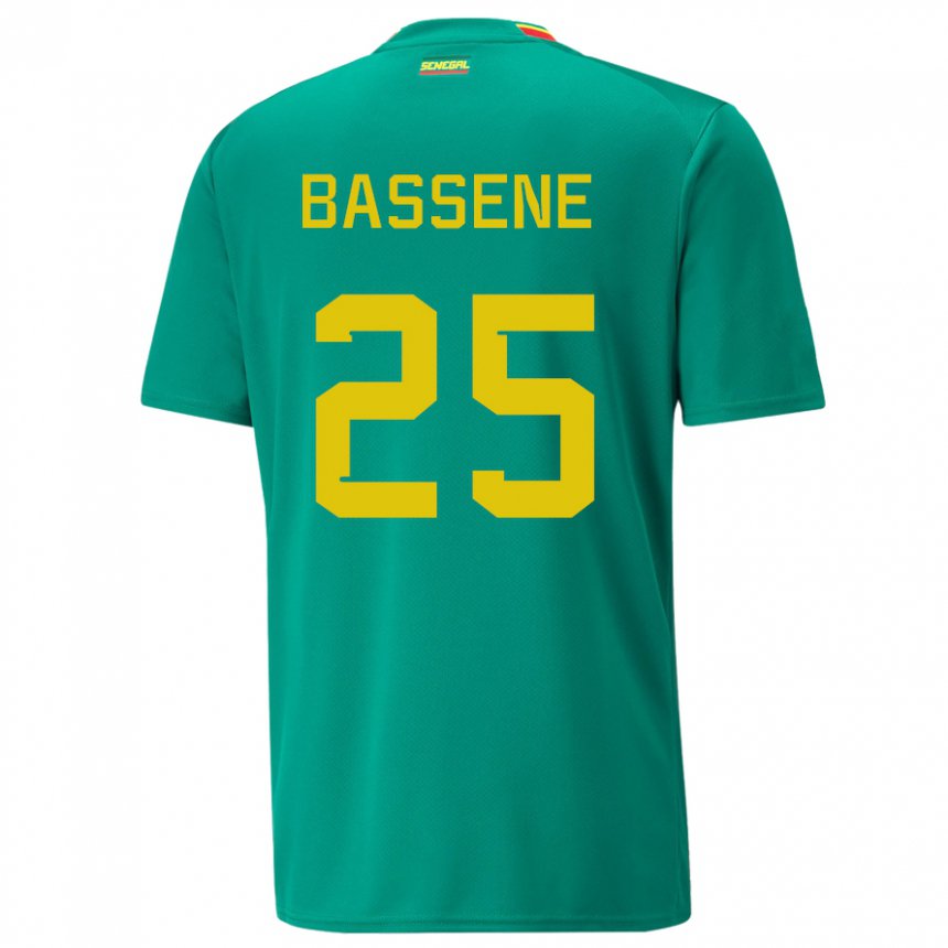 Bambino Maglia Senegal Pascaline Bassene #25 Verde Kit Gara Away 22-24 Maglietta