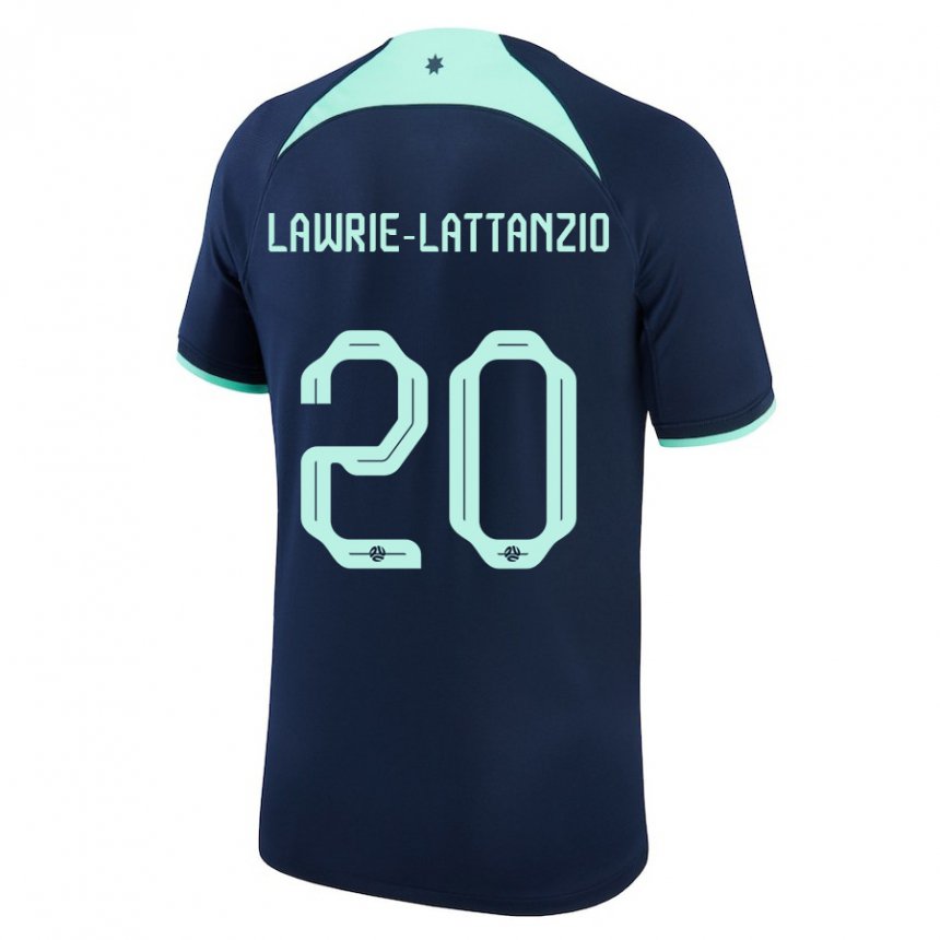 Bambino Maglia Australia Luis Lawrie Lattanzio #20 Blu Scuro Kit Gara Away 22-24 Maglietta