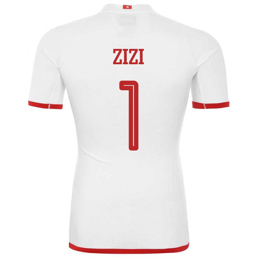 Bambino Maglia Tunisia Nesrine Zizi #1 Bianco Kit Gara Away 22-24 Maglietta