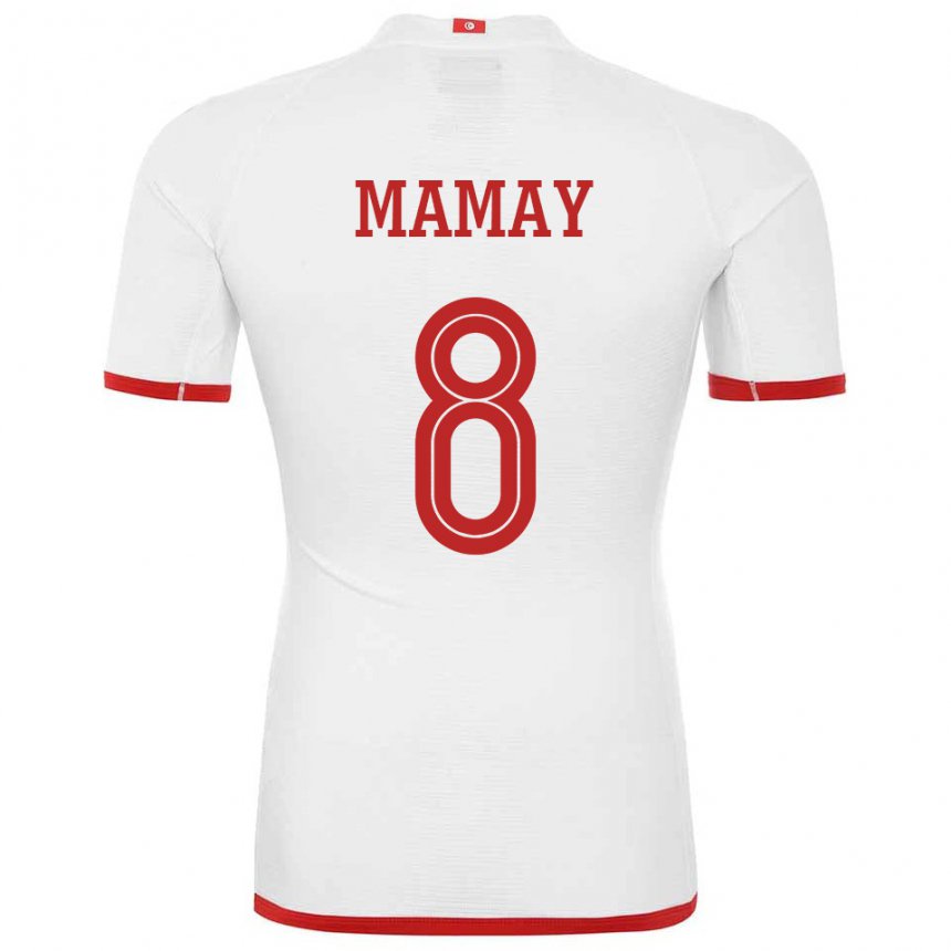 Bambino Maglia Tunisia Sabrine Mamay #8 Bianco Kit Gara Away 22-24 Maglietta