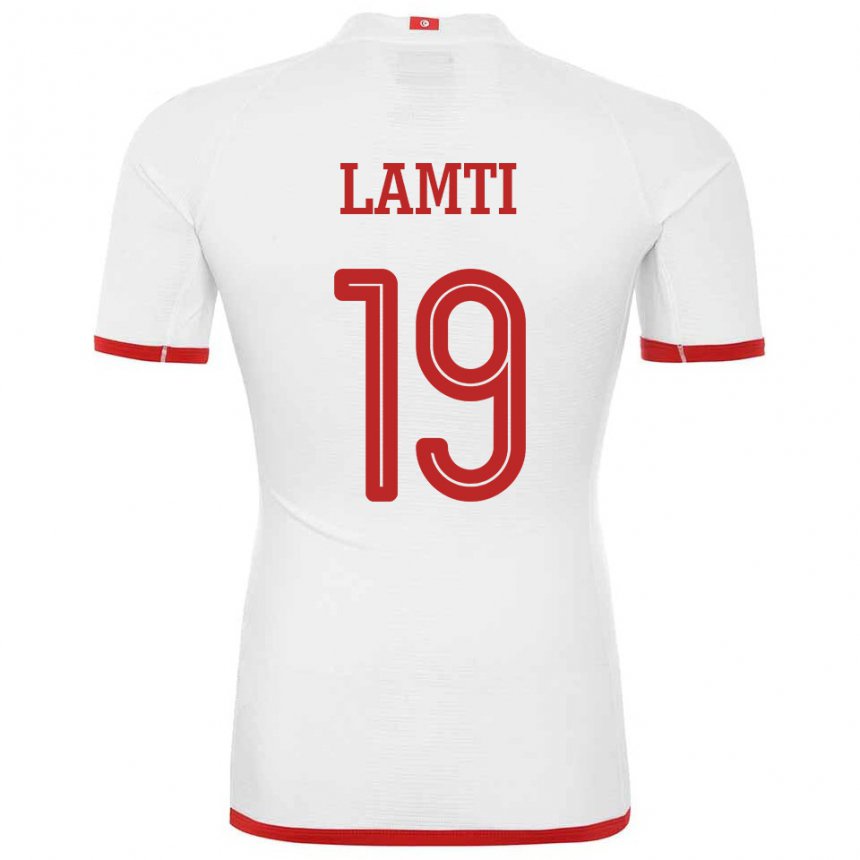 Bambino Maglia Tunisia Chirine Lamti #19 Bianco Kit Gara Away 22-24 Maglietta