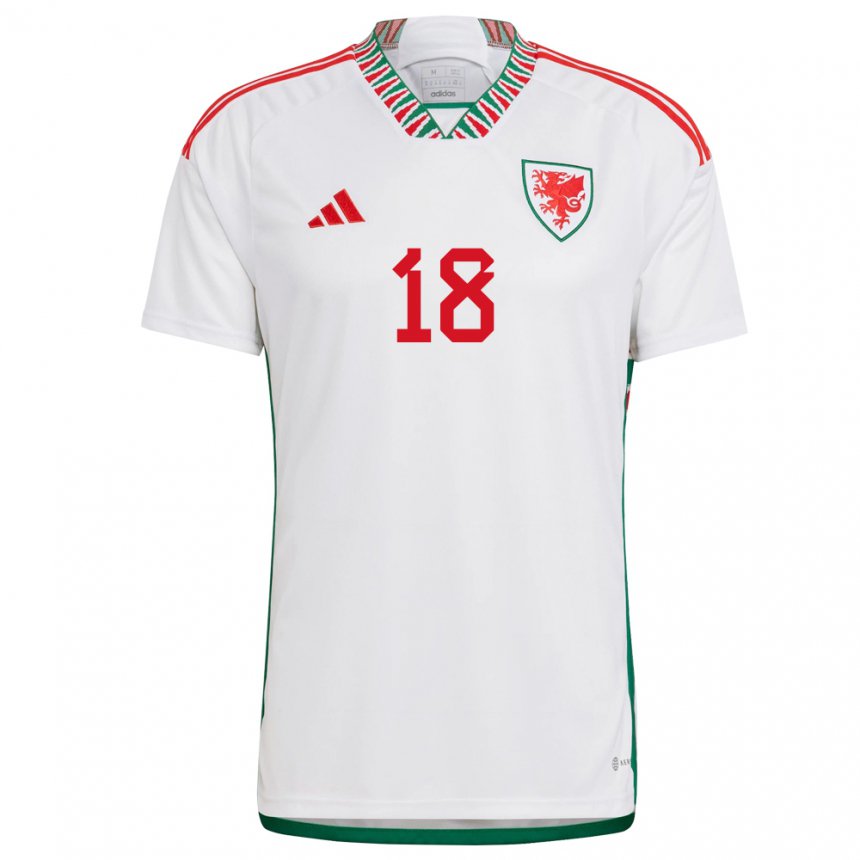 Bambino Maglia Galles Kylie Nolan #18 Bianco Kit Gara Away 22-24 Maglietta