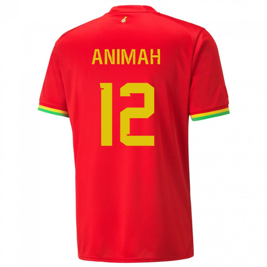 Bambino Maglia Ghana Grace Animah #12 Rosso Kit Gara Away 22-24 Maglietta