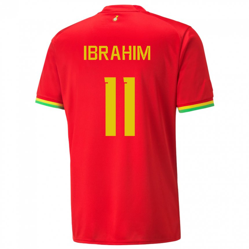 Bambino Maglia Ghana Zubairu Ibrahim #11 Rosso Kit Gara Away 22-24 Maglietta