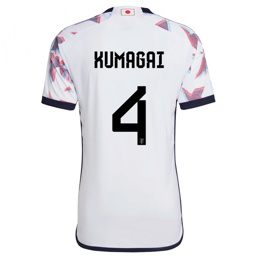 Bambino Maglia Giappone Saki Kumagai #4 Bianco Kit Gara Away 22-24 Maglietta