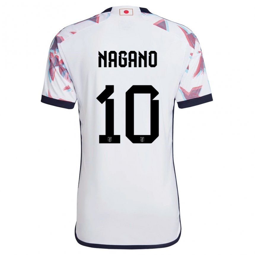 Bambino Maglia Giappone Fuka Nagano #10 Bianco Kit Gara Away 22-24 Maglietta