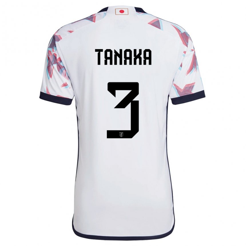 Bambino Maglia Giappone Hayato Tanaka #3 Bianco Kit Gara Away 22-24 Maglietta